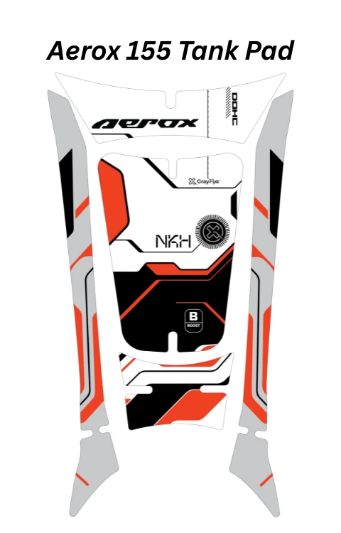DOHC Edition Tank Pad Compatible with Aerox 155 | Premium 3D Tank Pad, Pack of 1